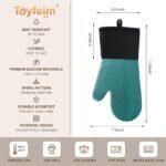 Premium Silicone Oven Mitts â€“ Heat Resistant Up to 500Â°F, Non-Slip Grip, Easy to Clean, Food Grade & BPA-Free, Ideal for Grilling, Baking, Cooking, Microwave Use (Green) - Image 5
