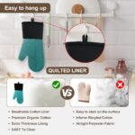 Premium Silicone Oven Mitts â€“ Heat Resistant Up to 500Â°F, Non-Slip Grip, Easy to Clean, Food Grade & BPA-Free, Ideal for Grilling, Baking, Cooking, Microwave Use (Green) - Image 6