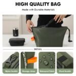 Foldable Lunch Bag â€“ Reusable Insulated Cooler Tote with Waterproof Zipper, Leak-Proof Design, Lightweight & Compact, Ideal for Work, School, Picnic, Travel (Military green) - Image 3