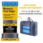 Compact Foldable Travel Duffel Bag â€“ Lightweight Carry-On for Weekend Trips, Overnight & Gym Use (Blue) | Other Colors Available In-Store - Image 3