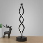 Twisted Spiral LED Table Lamp - Modern Touch-Control Desk Light for Bedroom, Living Room & Caf © Decor (Black) - Image 2