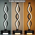 Twisted Spiral LED Table Lamp - Modern Touch-Control Desk Light for Bedroom, Living Room & Caf © Decor (Black) - Image 6