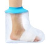 Foot Waterproof Shower Sleeve for Adults â€“ Reusable Cast Protector for Ankle, Foot & Toe During Bathing or Water Activities (Blue)