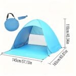Pop Up Beach Tent: 2-3 Person UPF 50+ Sun Shelter with Carry Bag â€“ Quick-Setup Shade for Beach/Camping(L) - Image 6