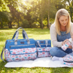 Newborn Diaper Bag Set with Changing Pad â€“ 4-Piece Baby Organizer, Large Capacity Mom Backpack, Insulated Bottle Sleeve & Lunch Bag, Travel Diaper Bag for Moms (Blue) - Image 3