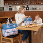 Newborn Diaper Bag Set with Changing Pad â€“ 4-Piece Baby Organizer, Large Capacity Mom Backpack, Insulated Bottle Sleeve & Lunch Bag, Travel Diaper Bag for Moms (Blue) - Image 5