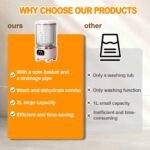 Portable Mini Washing Machine with Spin Dry & UV Sterilization - 3L Capacity, Wash, Rinse, Dehydrate, and Disinfect in One, Ideal for Underwear, Socks, Baby Clothes (Pink) - Image 4