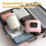Portable Mini Washing Machine with Spin Dry & UV Sterilization - 3L Capacity, Wash, Rinse, Dehydrate, and Disinfect in One, Ideal for Underwear, Socks, Baby Clothes (Pink) - Image 6