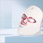7-Color Facial Light Mask for Home Skincare - Rechargeable LED Beauty Device with 270 LEDs, One-Touch Control & Auto-Timer (White with Rose Gold Trim)   | Other Colors Available in Store