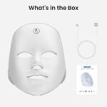7-Color Facial Light Mask for Home Skincare - Rechargeable LED Beauty Device with 270 LEDs, One-Touch Control & Auto-Timer (White with Rose Gold Trim)   | Other Colors Available in Store - Image 8