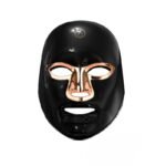 7-Color Facial Light Mask for Home Skincare - Rechargeable LED Beauty Device with 270 LEDs, One-Touch Control & Auto-Timer (Black with Gold Trim)   | Other Colors Available in Store