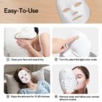 7-Color Facial Light Mask for Home Skincare - Rechargeable LED Beauty Device with 270 LEDs, One-Touch Control & Auto-Timer (Black with Gold Trim)   | Other Colors Available in Store - Image 7