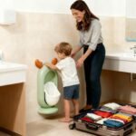 Wall-Mounted Kids Urinal for Boys â€“ Adjustable Height Training Potty with Cute Cartoon Design, Anti-Splash, Easy to Clean, Portable Toilet for Home, Nursery, Travel (Green) - Image 4