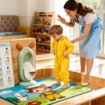 Wall-Mounted Kids Urinal for Boys â€“ Adjustable Height Training Potty with Cute Cartoon Design, Anti-Splash, Easy to Clean, Portable Toilet for Home, Nursery, Travel (Green) - Image 6