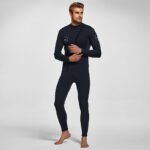 Men's 3mm Full Wetsuit for Surfing Diving & Cold Water Swimming - Front-Zip Neoprene Suit with UV Protection and Flexible Fit(Black,XXXL)  | Other Colors Available in Store