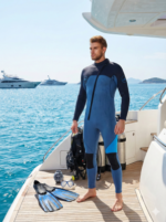 Men's 3mm Full Wetsuit for Surfing Diving & Cold Water Swimming - Front-Zip Neoprene Suit with UV Protection and Flexible Fit(Purple,XXXL)  | Other Colors Available in Store - Image 3