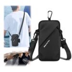 Universal Running Phone Arm Band â€“ Waterproof, Dual Pocket, Adjustable Strap, Breathable Mesh, Fits Phones Up to 6.7 Inches, Crossbody & Waist Clip (Black)