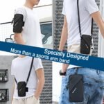 Universal Running Phone Arm Band â€“ Waterproof, Dual Pocket, Adjustable Strap, Breathable Mesh, Fits Phones Up to 6.7 Inches, Crossbody & Waist Clip (Black) - Image 3