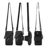 Universal Running Phone Arm Band â€“ Waterproof, Dual Pocket, Adjustable Strap, Breathable Mesh, Fits Phones Up to 6.7 Inches, Crossbody & Waist Clip (Black) - Image 8