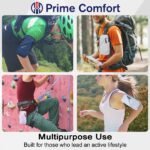 Universal Running Phone Arm Band â€“ Waterproof, Dual Pocket, Adjustable Strap, Breathable Mesh, Fits Phones Up to 6.7 Inches, Crossbody & Waist Clip (Light Blue) - Image 5