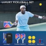 Pickleball Paddle Set with 4 Balls - Fiberglass Surface, Lightweight Grip | Indoor & Outdoor Play - Image 2