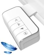 Non-Electric Mechanical Bidet Attachment â€“ Ultra-Slim Dual Nozzle Design with Feminine & Posterior Wash, Adjustable Water Pressure, Self-Cleaning Spray, Brass Inlet, Stainless Steel Hose, Tool-Free Installation for Standard Toilets (White)