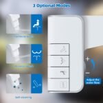 Non-Electric Mechanical Bidet Attachment â€“ Ultra-Slim Dual Nozzle Design with Feminine & Posterior Wash, Adjustable Water Pressure, Self-Cleaning Spray, Brass Inlet, Stainless Steel Hose, Tool-Free Installation for Standard Toilets (White) - Image 2