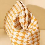 Houndstooth Knit Cloud Bag: Commute & Daily Handbag, Portable Storage Clutch (Mango Yellow) | Other Colors Available in Store - Image 7