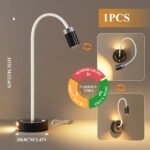 Rechargeable Motion Sensor Night Light - DIY Silicone Hose Lamp for Bedroom & Desk (Black) | Other Colors Available in Store - Image 2