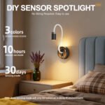 Rechargeable Motion Sensor Night Light - DIY Silicone Hose Lamp for Bedroom & Desk (Black) | Other Colors Available in Store - Image 4
