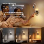 Rechargeable Motion Sensor Night Light - DIY Silicone Hose Lamp for Bedroom & Desk (Black) | Other Colors Available in Store - Image 7