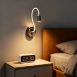 Rechargeable Motion Sensor Night Light - DIY Silicone Hose Lamp for Bedroom & Desk (Black) | Other Colors Available in Store - Image 9