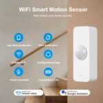 Smart WiFi Motion Sensor with App Alerts - 128° Detection, 6m Range, No Hub Required, Voice Control & Automation (White) - Image 2