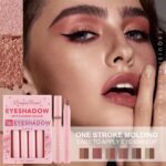 6-Pack Dual-Tone Eyeshadow Pencils â€“ Slide-Up Stick Design with 2-Color Gradient Tips, Waterproof & Long-Lasting, Glitter + Matte Finishes, Easy One-Stroke Application, Travel-Friendly Set for Eyes & Inner Corner Highlight (Pink) - Image 2