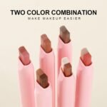6-Pack Dual-Tone Eyeshadow Pencils â€“ Slide-Up Stick Design with 2-Color Gradient Tips, Waterproof & Long-Lasting, Glitter + Matte Finishes, Easy One-Stroke Application, Travel-Friendly Set for Eyes & Inner Corner Highlight (Pink) - Image 5
