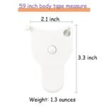 Soft Retractable Body Tape Measure for Fitness, Tailoring & Home Use â€“ 60-Inch Dual-Scale Measuring Tape with Lock, 3-Pack of Identical Units (White) - Image 2