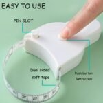 Soft Retractable Body Tape Measure for Fitness, Tailoring & Home Use â€“ 60-Inch Dual-Scale Measuring Tape with Lock, 3-Pack of Identical Units (White) - Image 4