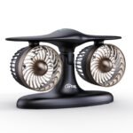 Dual Turbine Desk Fan with Aircraft Design â€“ Wireless, Quiet, 3-Speed Touch Control for Home, Office, Bedroom, Portable Cooling (Black)