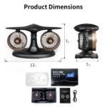 Dual Turbine Desk Fan with Aircraft Design â€“ Wireless, Quiet, 3-Speed Touch Control for Home, Office, Bedroom, Portable Cooling (Black) - Image 7