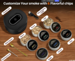 Black Smart Cocktail Smoker Kit - Electric Whiskey Smoke Generator with 6 Wood Chips, USB Rechargeable, One-Click Ignition | Perfect Gift for Men & Bar Enthusiasts - Image 6