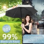Mini Travel Umbrella â€“ Compact Sun & Rain Protection for Women, Kids | UV-Blocking Pocket Umbrella with Case | Lightweight Foldable Umbrellaï¼ˆwhiteï¼‰ - Image 6