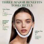 V-Face Contouring Band with Adjustable Strap, LCD Display, 8 Skin Comfort Modes, 15 Intensity Levels, Soft Silicone Contact Surface, Breathable Design, Rechargeable for Daily Facial Routine (White) - Image 2