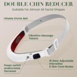 V-Face Contouring Band with Adjustable Strap, LCD Display, 8 Skin Comfort Modes, 15 Intensity Levels, Soft Silicone Contact Surface, Breathable Design, Rechargeable for Daily Facial Routine (White) - Image 3