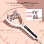 V-Shaped Facial Massage Roller with 8 Stainless Steel Balls, Dual-Tone Design, LCD Screen, 5-Speed Adjustment, Type-C Charging, Smooth Gliding for Face, Neck & Body, Compact Beauty Tool (White) - Image 5