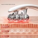 V-Shaped Facial Massage Roller with 8 Stainless Steel Balls, Dual-Tone Design, LCD Screen, 5-Speed Adjustment, Type-C Charging, Smooth Gliding for Face, Neck & Body, Compact Beauty Tool (White) - Image 6