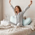 Pea Pod Shape Body Pillow for Adults - Full-Body Support Side Sleeper Pillow, Pregnancy & Back Pain Relief, Soft Hug Pillow with Memory Fiber Filling (Light Blue) - Image 8