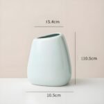 Modern Ceramic Vase Set (3-Piece): Minimalist Home Decor for Living Room Flower Arrangements (Blue) | Other Styles Available in Store - Image 2