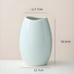 Modern Ceramic Vase Set (3-Piece): Minimalist Home Decor for Living Room Flower Arrangements (Blue) | Other Styles Available in Store - Image 3