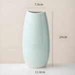 Modern Ceramic Vase Set (3-Piece): Minimalist Home Decor for Living Room Flower Arrangements (Blue) | Other Styles Available in Store - Image 4