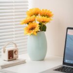 Modern Ceramic Vase Set (3-Piece): Minimalist Home Decor for Living Room Flower Arrangements (Blue) | Other Styles Available in Store - Image 7